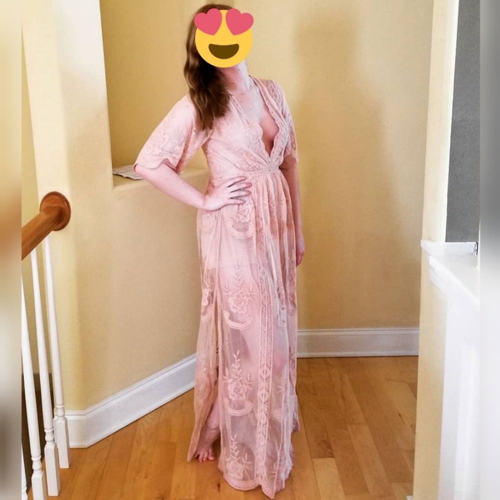 Saved by the dress pink romper size medium